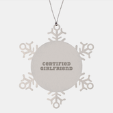 Funny Sweetheart Gifts from Men Certified Snowflake Ornament for Christmas - Image 1